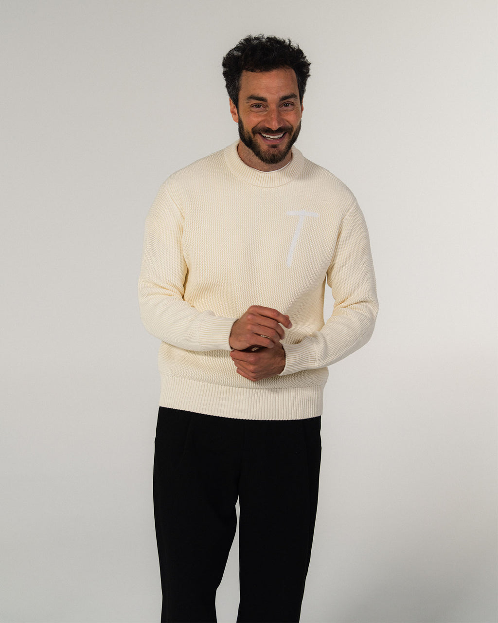Pull maille - Crème