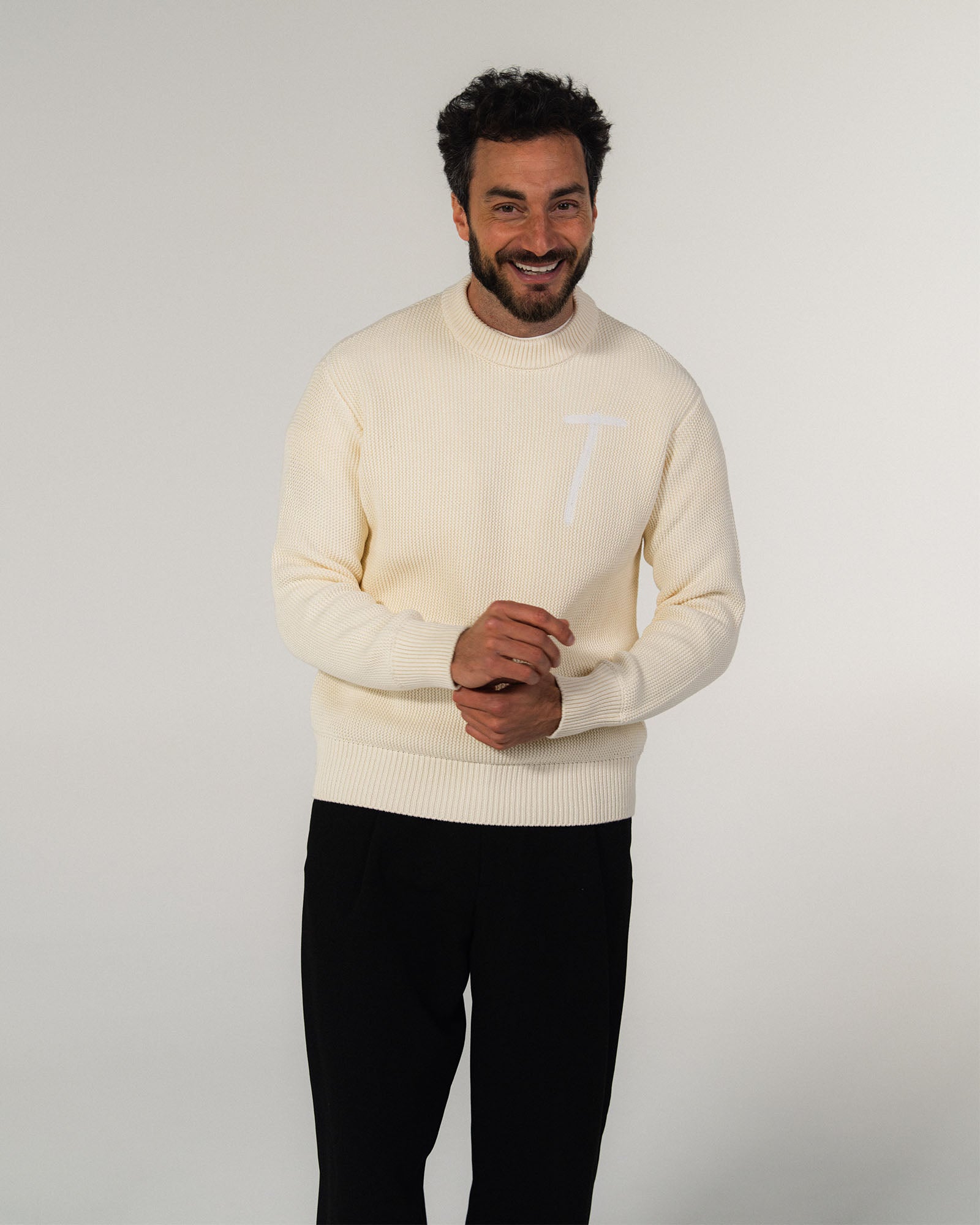 Pull maille - Crème
